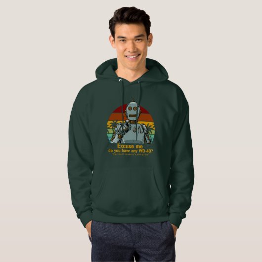 Retro grappige robot heeft olie nodig hoodie (Voorkant volledig)