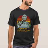 Retro grappige robot heeft olie nodig t-shirt (Voorkant)