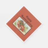 Retro Grappige Thanksgiving Meme Schattige Turkije Servet (Hoek)