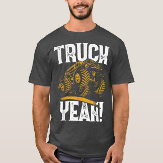 Retro Grappige Truck Ja Monster Truck Trucs Stunts T-shirt