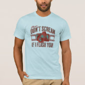 Retro Grappige zin Fotografie Camera Flash T-shirt (Voorkant)