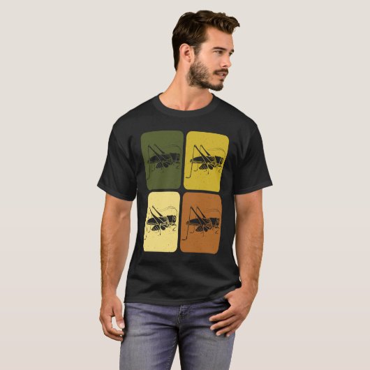 Retro Grasshopper 1 T-shirt (Voorkant volledig)