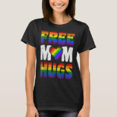  Retro Gratis Moeder Knuffels Regenboog LGBTQ LGBT T-shirt (Voorkant)