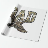Retro Gravure Eend Vader Camo Vector Shirt Ontwerp Cadeaupapier (Uitgerold)