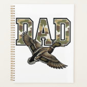 Retro Gravure Eend Vader Camo Vector Shirt Ontwerp Planner (Voorkant)