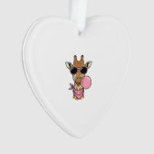 Retro Gravure Giraffe Bubblekauwgom Vectorontwerp_ Ornament (voorkant)