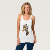 Retro Gravure Giraffe Portret Shirt Ontwerp (7 (Volledige Voorkant)