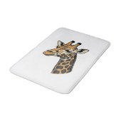 Retro Gravure Giraffe Portret Shirt Ontwerp (7 Badmat (Gekanteld)