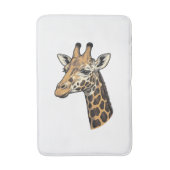 Retro Gravure Giraffe Portret Shirt Ontwerp (7 Badmat (Voorkant Verticaal)