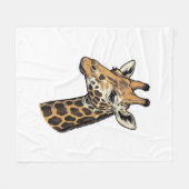 Retro Gravure Giraffe Portret Shirt Ontwerp (7 Fleece Deken (Voorkant (Horizontaal))