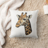 Retro Gravure Giraffe Portret Shirt Ontwerp (7 Kussen (Deken)