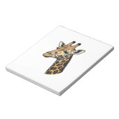 Retro Gravure Giraffe Portret Shirt Ontwerp (7 Notitieblok (Linkerzijde)