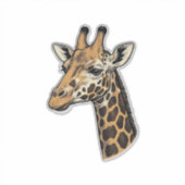 Retro Gravure Giraffe Portret Shirt Ontwerp (7 Sticker (Voorkant)