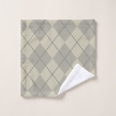 Retro Gray Argyle Bath Towels Set Gift Bad Handdoek (Wasdoekje)