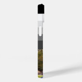 Retro Gray Black Stripe Photo monogram Case-Mate iPhone Case (Achterkant / Rechts)