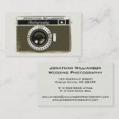 Retro Gray Camera Fotografie Visitekaartjes (Voorkant / Achterkant)