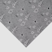 Retro Gray Comic Book Pattern Tissuepapier (Detail)