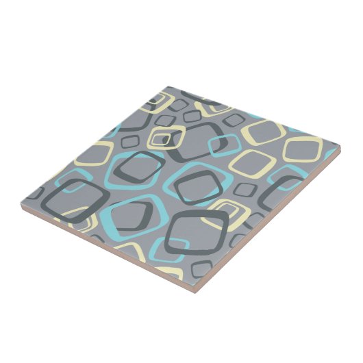 Retro Gray en Geel Tegeltje (Zijkant)