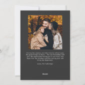 Retro Gray kerstfotofeestkaart Feestdagenkaart (Achterkant)