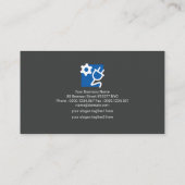 Retro Gray Kolommen Gold Light Electricia Visitekaartje (Achterkant)