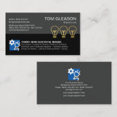 Retro Gray Kolommen Gold Light Electricia Visitekaartje (Voorkant / Achterkant)