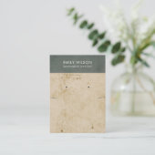 RETRO GRAY PAPER TEXTURE KETTING EARRING DISPLAY VISITEKAARTJE (Staand voorkant)