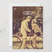 Retro Great Gatsby Art Deco Foto Bewaar de datums Save The Date (Achterkant)