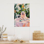 Retro Great Pyrenees Poster, Great Pyrenees Olie Poster (Keuken)