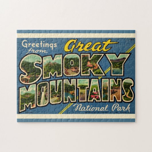 Retro Great Smoky Mountains Legpuzzel (Horizontaal)