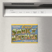 Retro Great Smoky Mountains Magneet (Insitu (Vaatwasser))