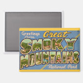 Retro Great Smoky Mountains Magneet (Voorkant / Achterkant)
