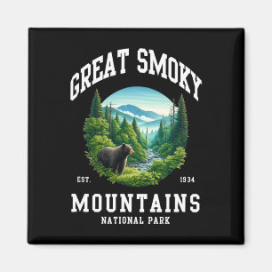Retro Great Smoky Mountains National Park Mannen V Magneet