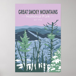 Retro Great Smoky Mountains National Park Poster
