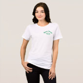 Retro Green Après Tennis Social Club Custom White Tri-Blend Shirt (Voorkant volledig)