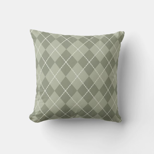 Retro Green Argyle Sierkussen Decor (Voorkant)
