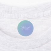 Retro Green Blue Gradient | Gepersonaliseerde naam Labels (Aangebracht)