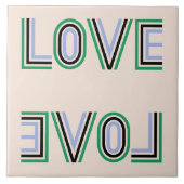 Retro Green Blue Tennis Score Love Tegeltje (Voorkant)