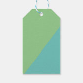 Retro Green Blue Welcome Gift Basket Bag Weddensch Cadeaulabel (Achterkant)