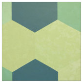 Retro Green Blue Yellow Hexagon Patroon Stof (Swatch)
