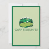 Retro Green Camp bruid bruidsdouche uitnodiging (Achterkant)