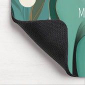 Retro Green Cat Print Mousepad voor kattenbroodjes Muismat (Hoek)