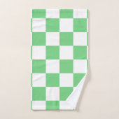 Retro Green Chessboard Checkerboard Tegel Y2K Bad Handdoek (Handdoek)