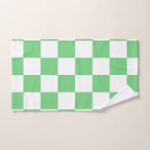 Retro Green Chessboard Checkerboard Tegel Y2K Bad Handdoek (Handdoek)