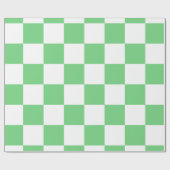 Retro Green Chessboard Checkerboard Tegel Y2K Cadeaupapier (Vlak)