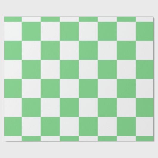 Retro Green Chessboard Checkerboard Tegel Y2K Cadeaupapier (Vlak)