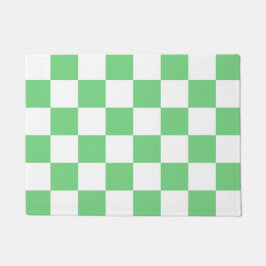 Retro Green Chessboard Checkerboard Tegel Y2K Deurmat