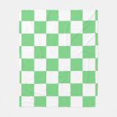 Retro Green Chessboard Checkerboard Tegel Y2K Fleece Deken (Voorkant)