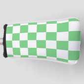Retro Green Chessboard Checkerboard Tegel Y2K Golfheadcover (Voorkant)
