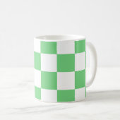 Retro Green Chessboard Checkerboard Tegel Y2K Koffiemok (Voorkant rechts)
