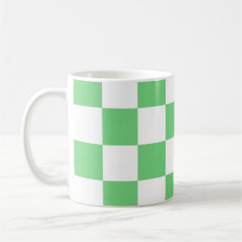 Retro Green Chessboard Checkerboard Tegel Y2K Koffiemok